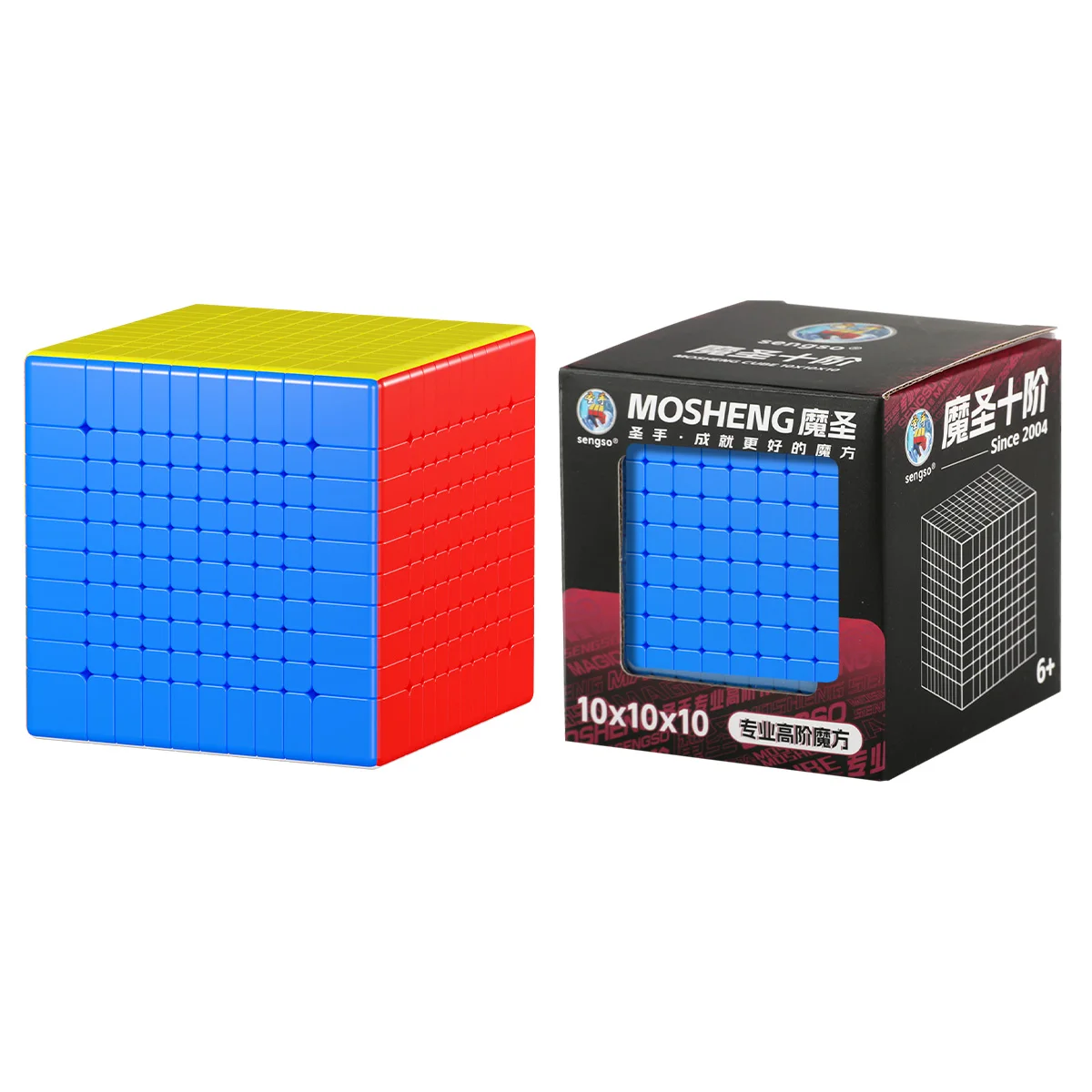 

Sengso Mosheng 10x10 Magic Cube Профессиональный без наклеек Shengshou 10x10 Скоростной куб-головоломка игрушки подарок для детей