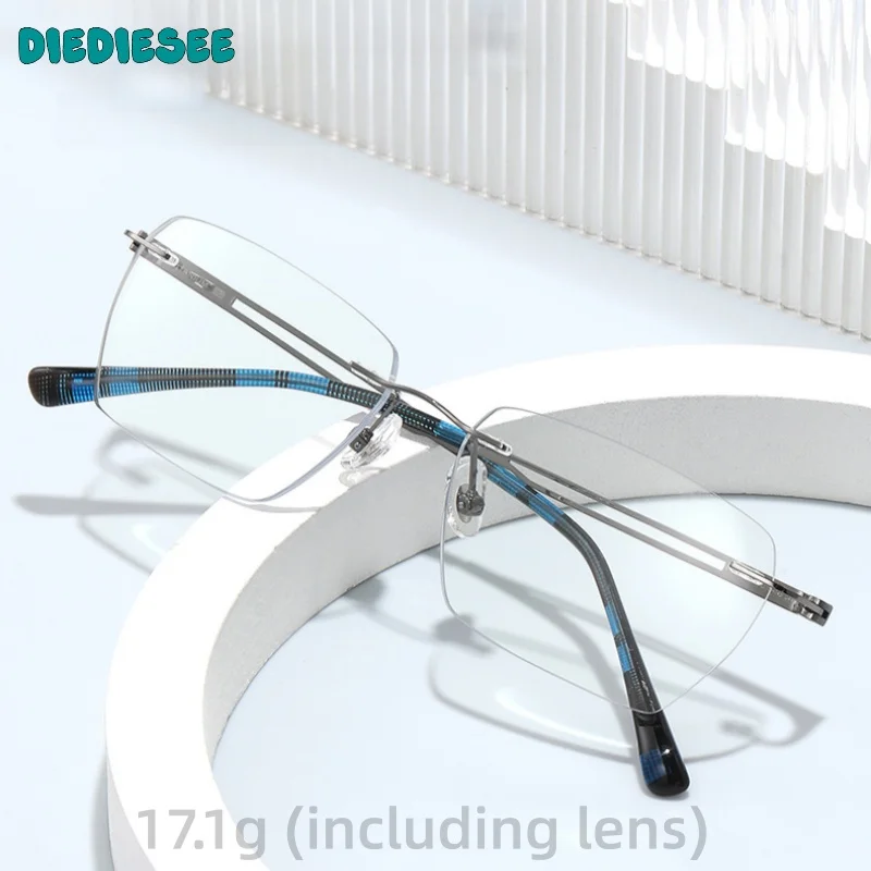 

DIEDIESEE New Ultra Light Pure Titanium Frameless Glasses Frame For Men And Women Optical Prescription Glasses Frame WT0012-08