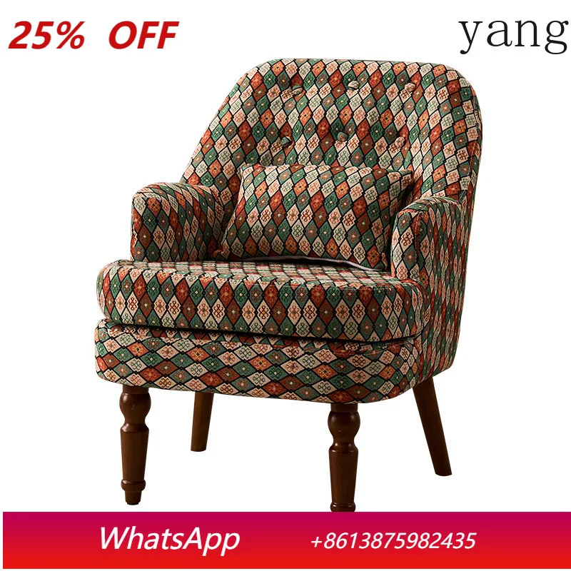 

CX retro single sofa balcony living room bedroom bed and breakfast hotel small apartment sofa