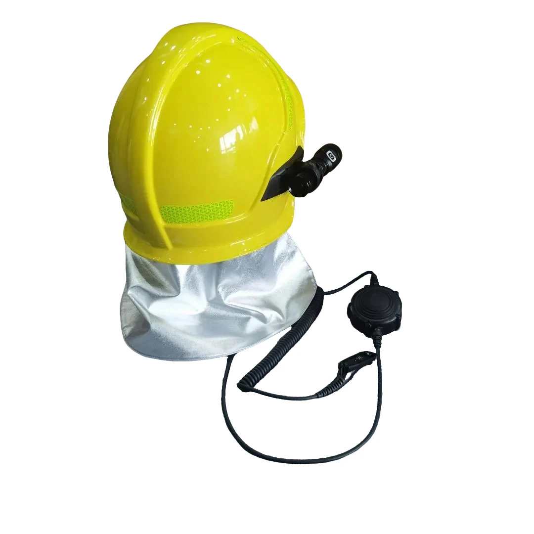 High Quality Flame-retardant Communication Conductive Firefighting Helmet with Reflective Tape for Firefighting Rescue