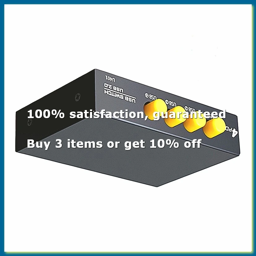 4 Port USB 2.0 Sharing Switch Switcher 4 in 1 Out Printer Adapter Box for PC Scanner Printer Laptop Desktop Computer-A32R