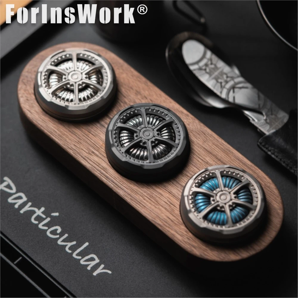 POIS à la main une horloge Orange Zirconium ressort de Torsion Structure de liaison mécanique 6 types de jouer Spinner en métal Fidget