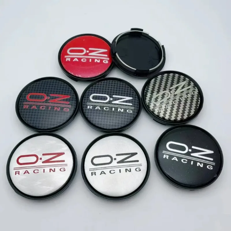 4 Stück O.D. 63mm Clips 58mm OZ Racing Logo Emblem Abzeichen Auto Radnabenkappen Felgenabdeckungen Staubschutz M592 Auto Zubehör – Detail 2