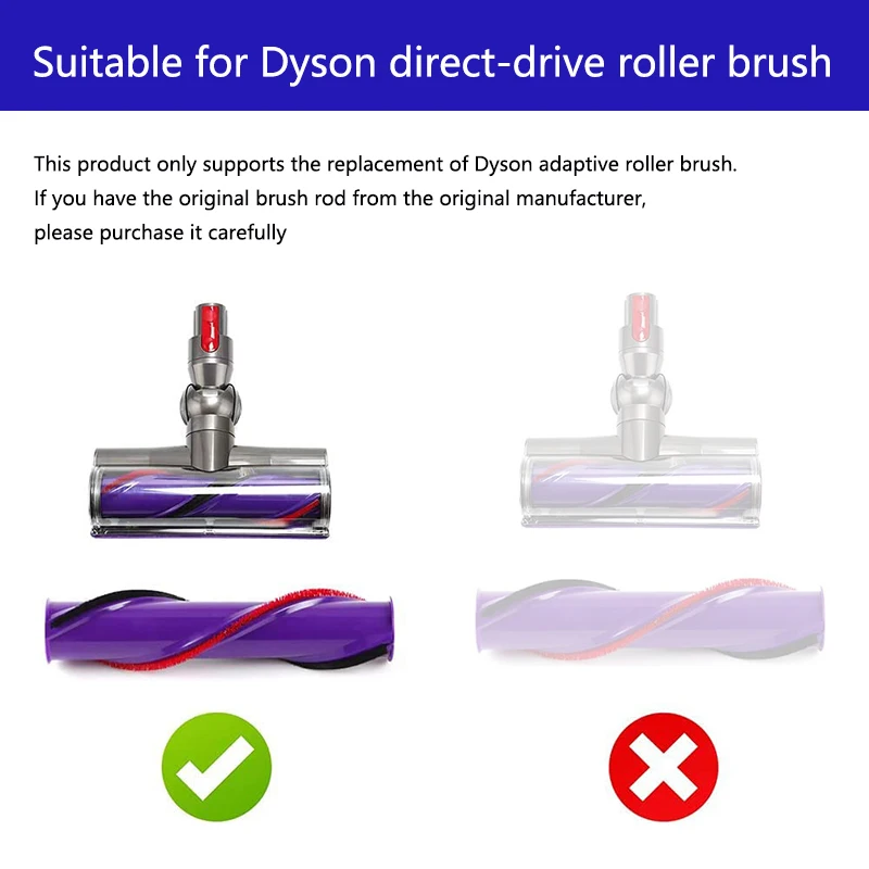 2pcs/4pcs Soft Plush Strips For Dyson V6 V7 V8 V10 V11 V15 Vacuum Cleaner Rolling Brush Strips Soft Roller Head Accessories