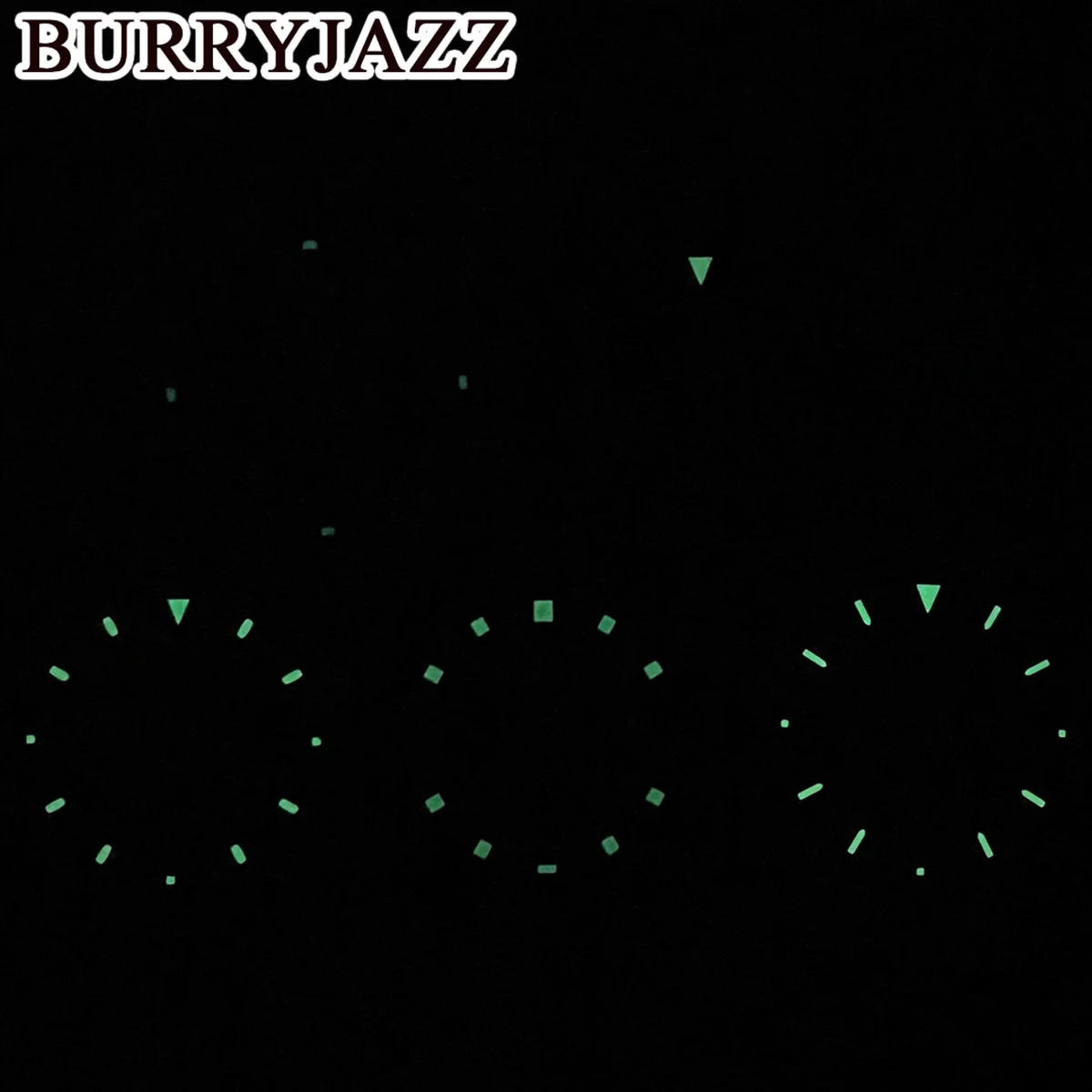 BURRYJAZZ 32,5 мм, 6-стрелочный зеленый светящийся циферблат, используемый для кварцевого механизма VK63 VK63A, индикатор синхронизации, аксессуары для модификации часов