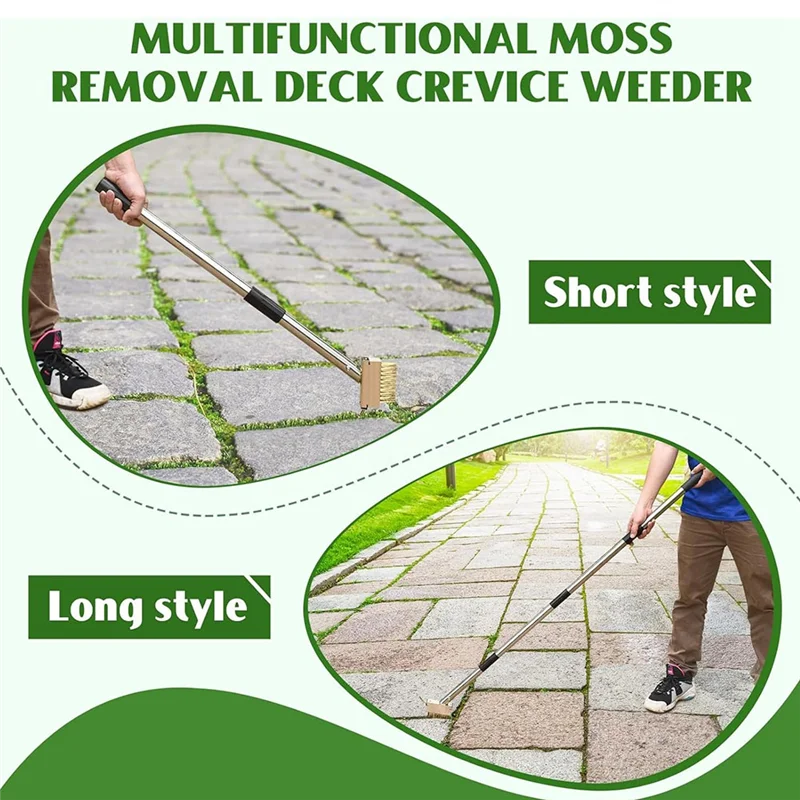 

ABPQ-Paver Weeding Puller Tool Crevice Weeder Cleaning Weeding Tool For Pavers, Crack And Paver Deck For Concrete Decks Pavers