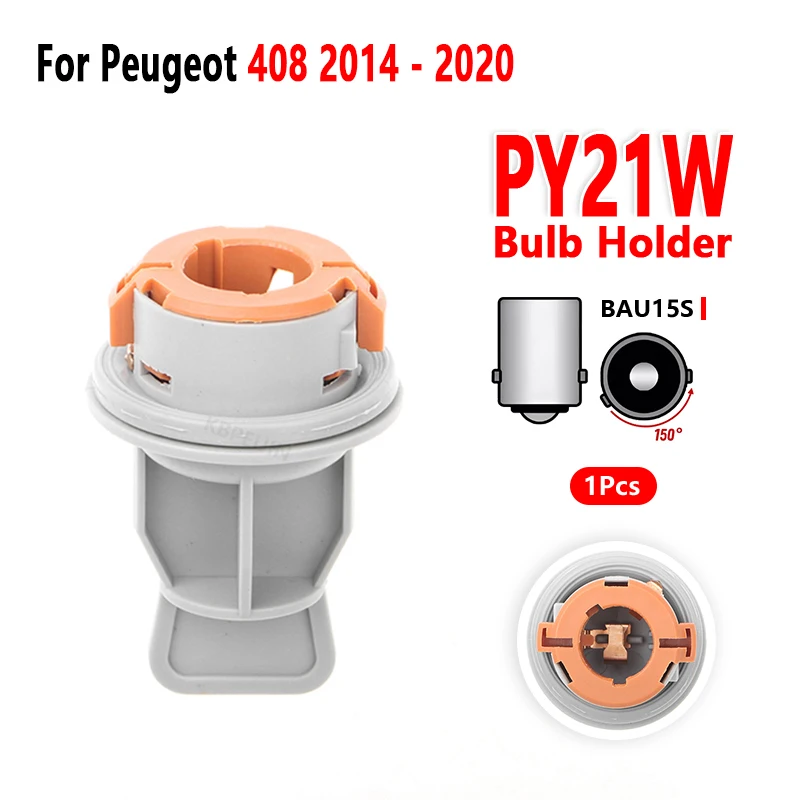 For Peugeot 408 2014 To 2020 Front Turn Signal Light Socket PY21W Bulb Holder Car Lamp Base Accessories 1 Pcs