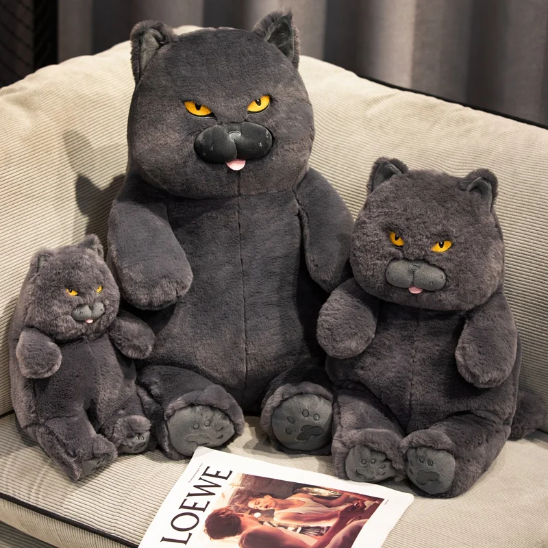New Arrive 30-60cm Kawaii Soft Plush British Shorthair Cat Toys Stuffed Animal Dolls Kids Gift Lovely Fat Cats Pillow Home Decor