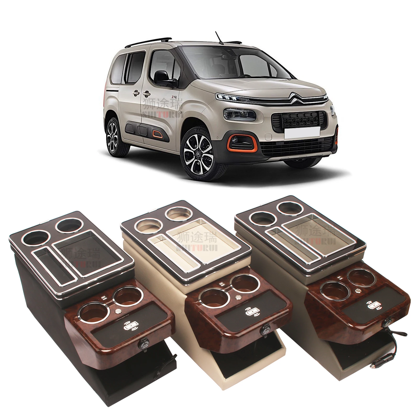 FOR Citroen berlingo V (2021-2025) row front railing box set general business armrest central store Business car Mobile