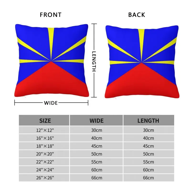 974 Reunion Island Flag Luxury Pillow Cover Bedroom Decoration Reunionese Proud Cushion