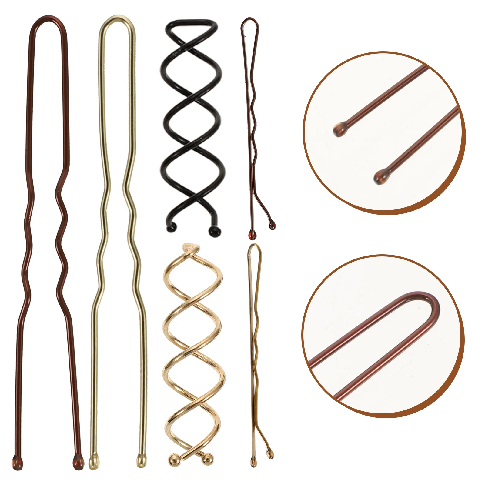 

Набор U-образных заколок и резинок для волос для женщин: модные заколки с сильной фиксацией, аксессуары для укладки для девочек, для повседневного использования