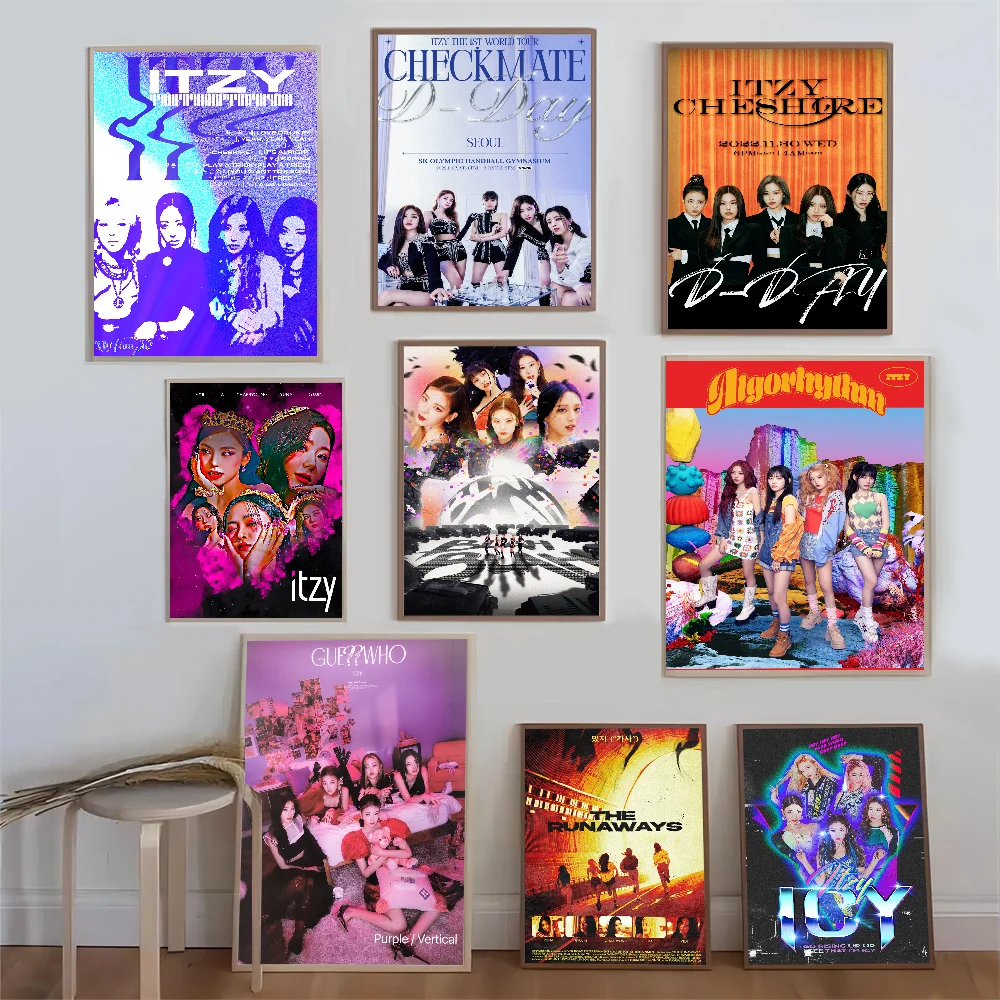 Korea Kpop I-ITZY KILL MY DOUBT Poster Good Quality Prints and Posters HD Quality Poster Wall Art Painting Study Home Decor