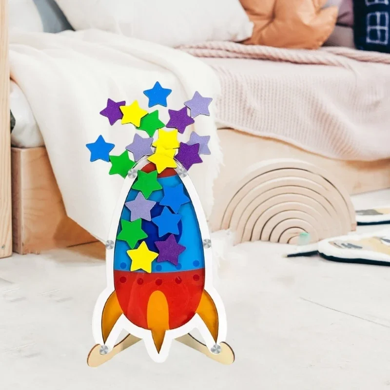 Детская банка с наградами в виде звезд Детская мотивационная банка с наградами Банка с ракетами Банка с наградами Домашние и за