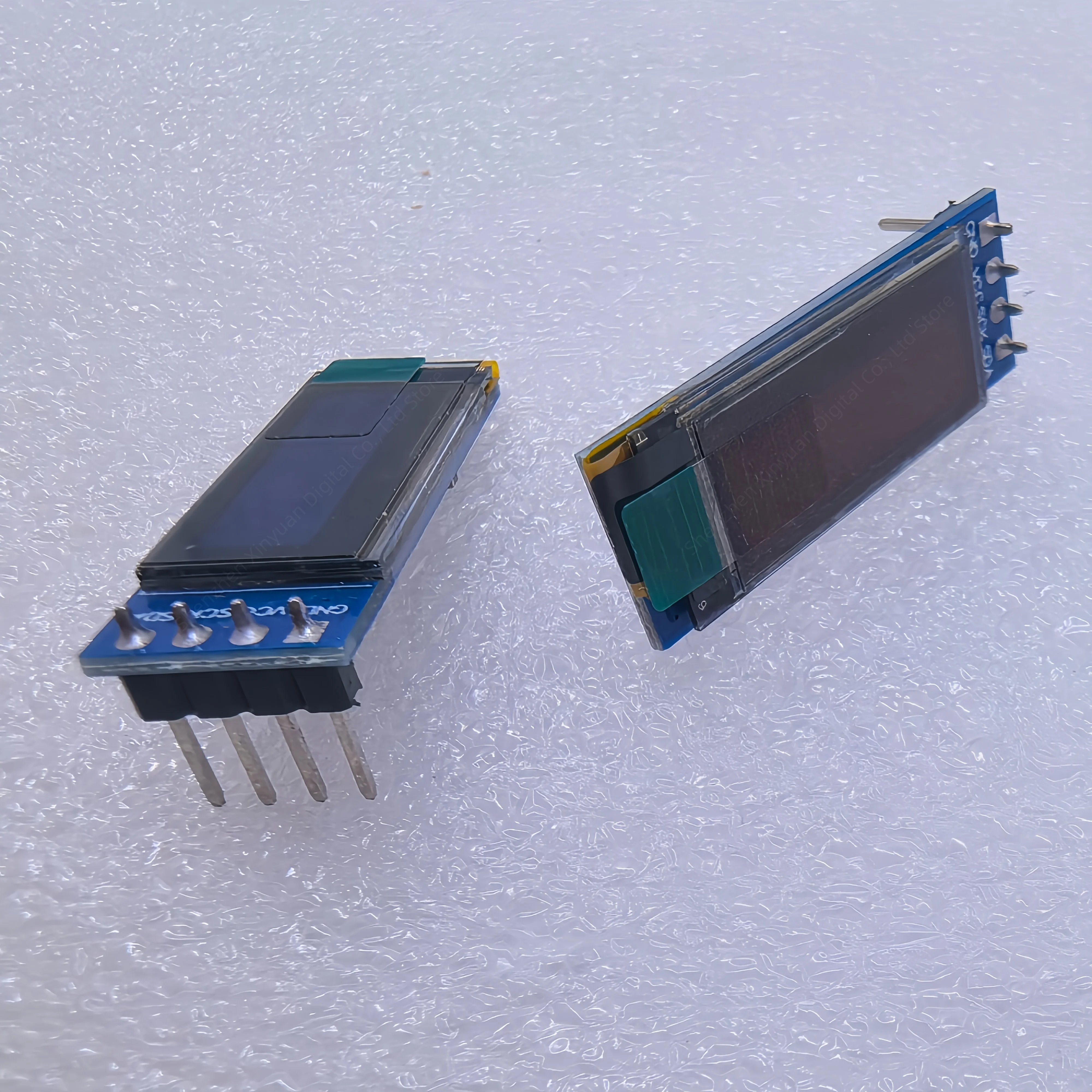 128x32 LCD Display Module IIC Interface 0.91-Inch 3.3v-5V 4Pin White/Blue for DIY Projects
