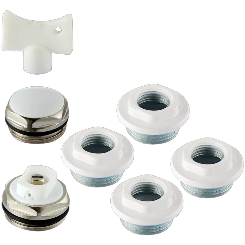 Radiator Mounting Kit Aluminum and Copper Vent Valve with Manual Air Bleed Valve Wrench for 1 Inch 12 Inch 34 Inch