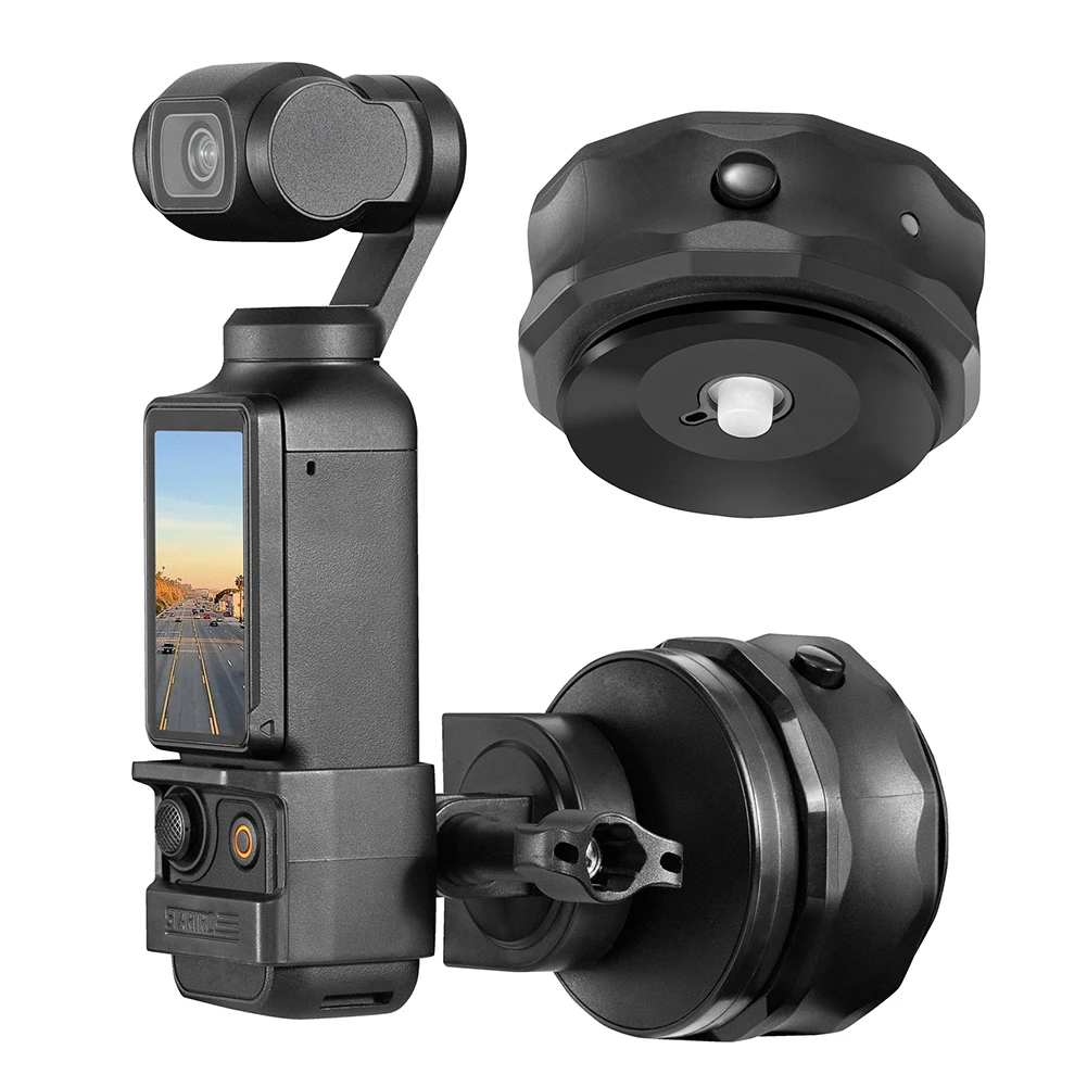 Magnetic Camera Mount Stand Type-C Rechargeable Strong Suction Camera Adapter Clamp Sports Camera Magnetic Bracket for Pocket 3