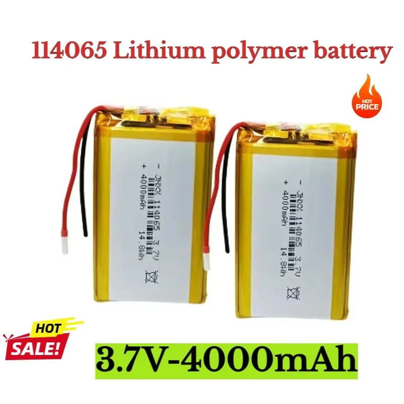 3.7V 4000mAh 114065 Li-polymer Battery Polymer Lithium Rechargeable Batteries  for Speaker Shaver Beauty Instrument Powerbank