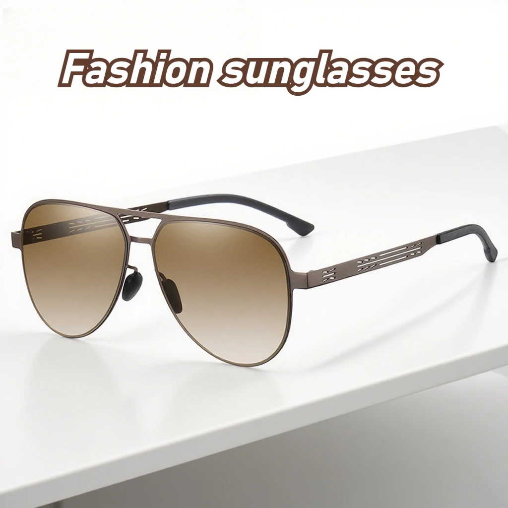 

Neutral New Fashion Driving Sunglasses Men's Classic Metal Frame UV Sunglasses Outdoor Travel Driving Sunscreen Goggles