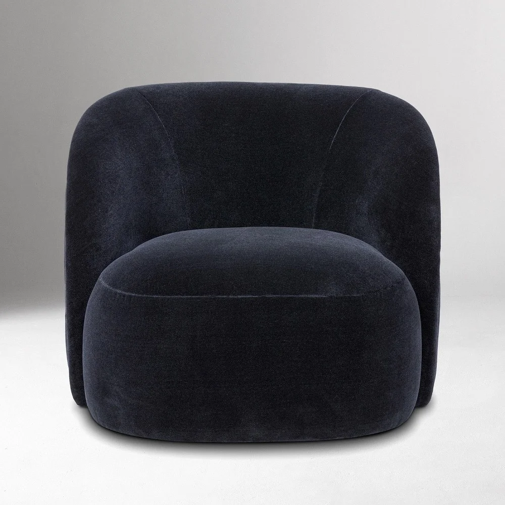 Tufted Decorative Swivel Lounge Chair for Home Office, Bedroom, Living Room, Hotel Use, Fabric Upholstered Armrests