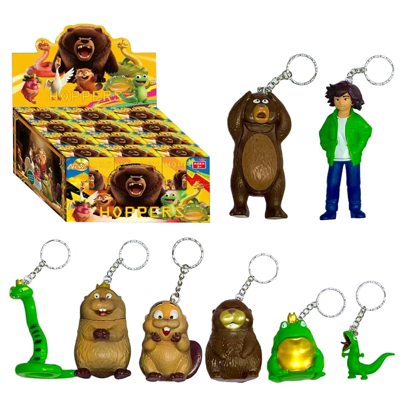 Creative Hoppers Blind Box Little Lizard Keychain Pendant Cartoon Anime Key Ring Bag Hanging Decoration Gift