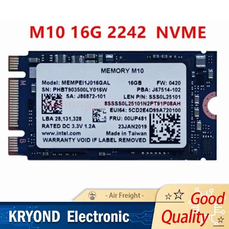 NEW SSD M10 16G M.2 2280 2242 PCIe NVMe For Intel Optane SSD Acceleration Card