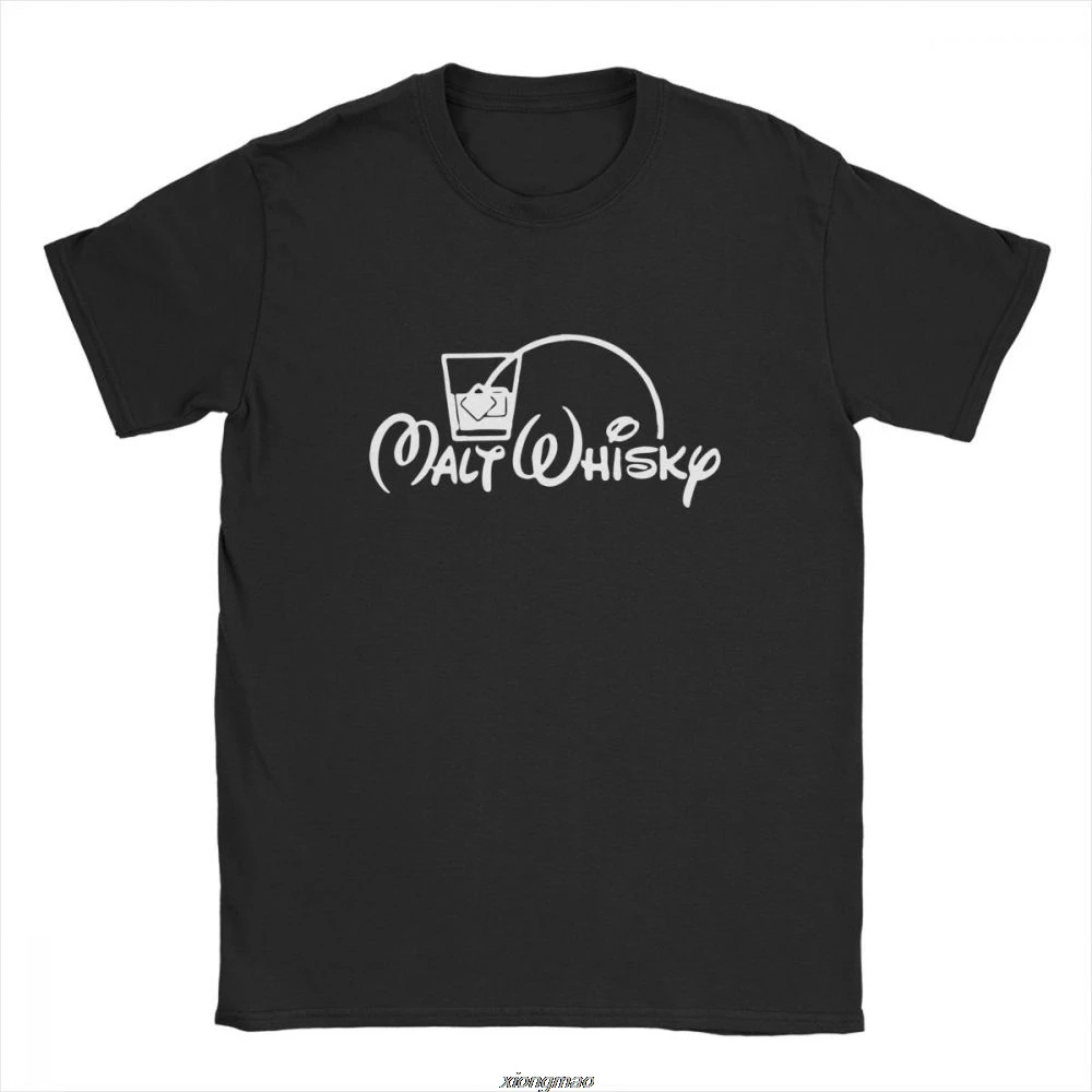 Malt Whiskey T-Shirt Men Corn Whisky Drink Liquor Bar Alcohol Short Sleeve  Tees O Neck   Tops T Shirt Plus Size