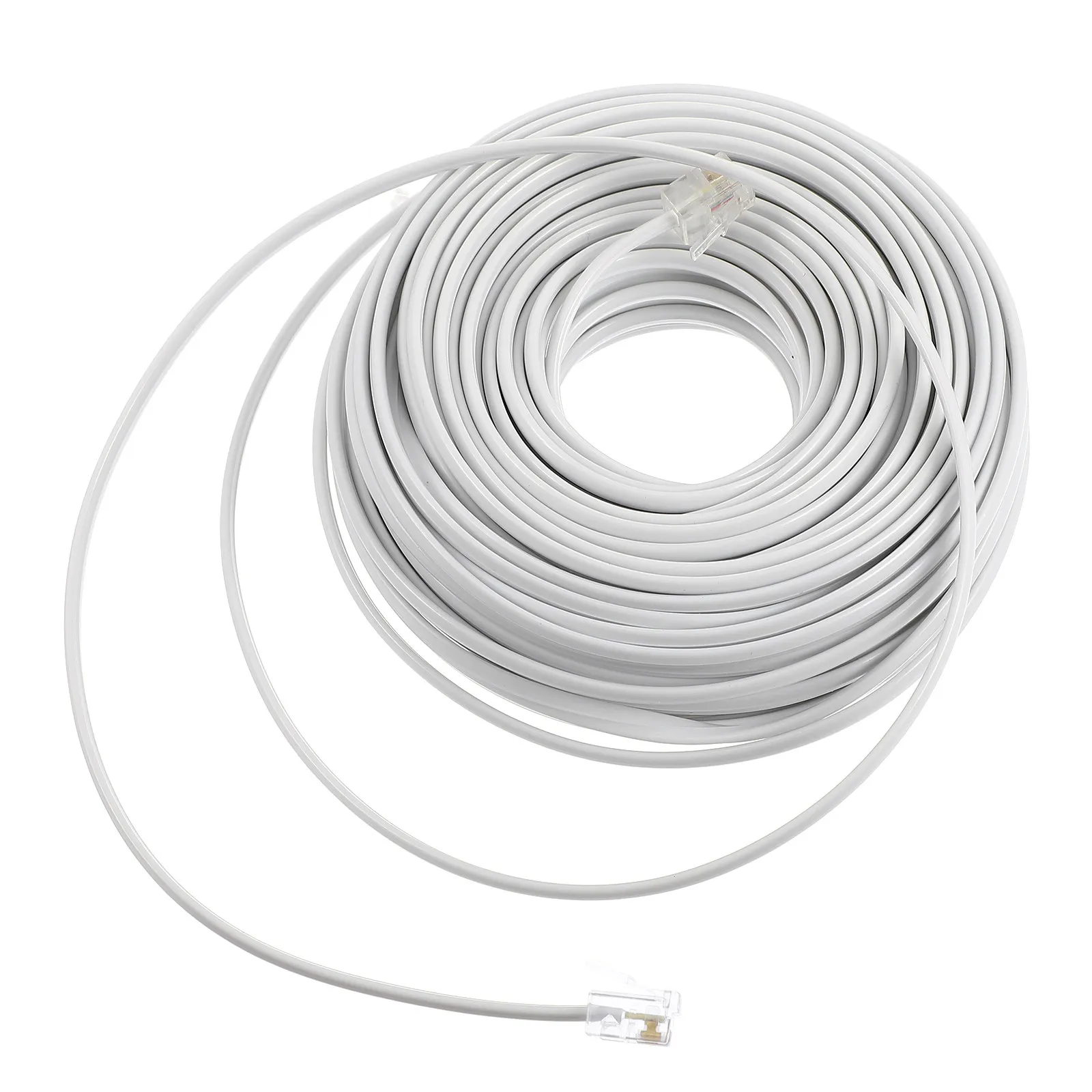 Cable de Extensión Telefónica Rj11, Conector 6p4c, Cable de Cobre y PVC para Línea Telefónica Fija, para Fax, Módem, Accesorios para Cable Telefónico