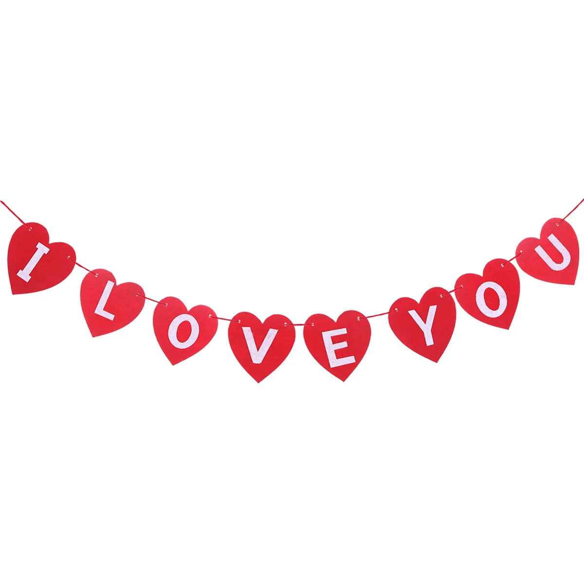 3 Meters I LOVE YOU Valentine's Day Heart Shape Banner Bunting Garland Hanging Decorations Wedding Anniversary Marriage Proposal