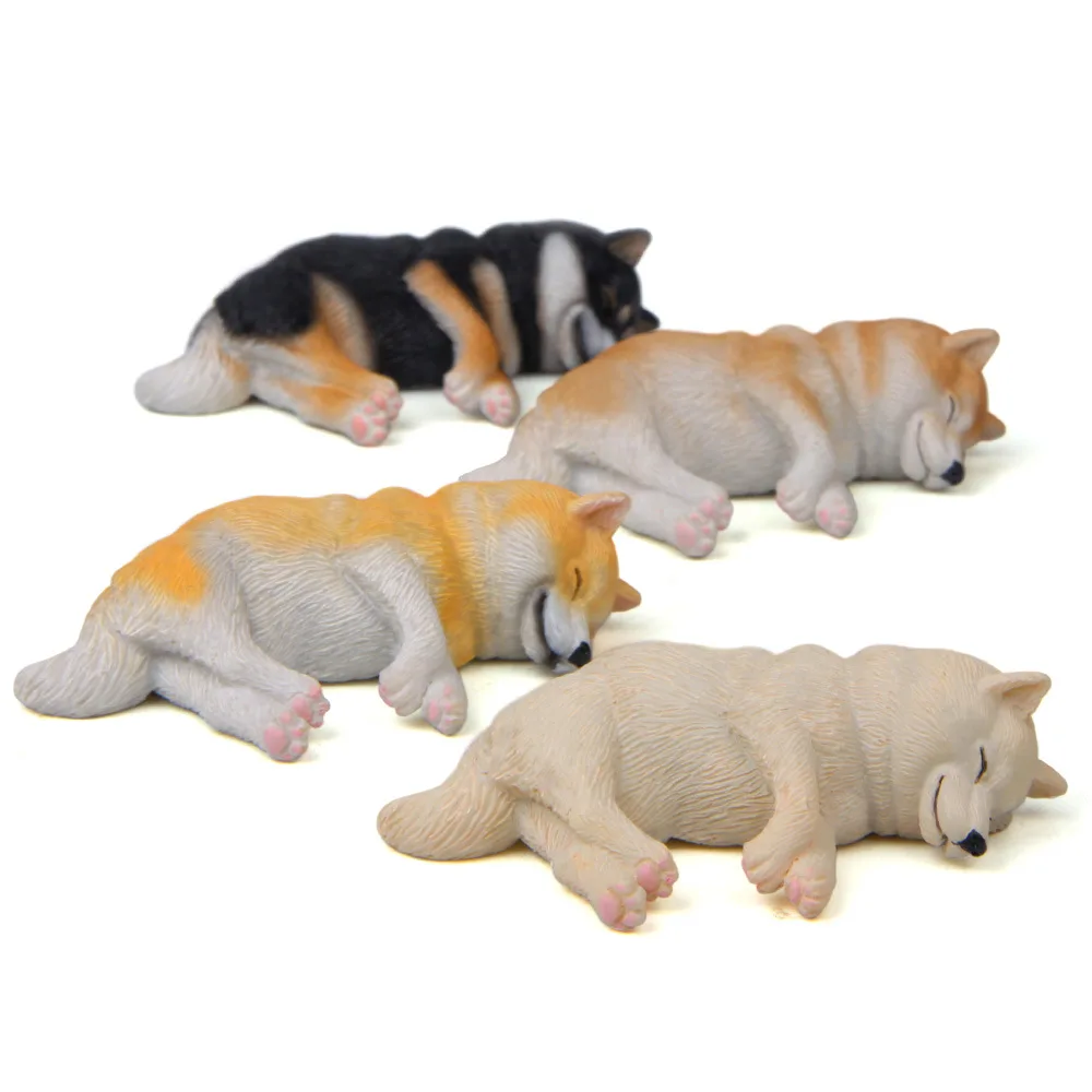 3D Pet Dog Fridge Magnets Cute Sleeping Refrigerator Sticker Micro Landscape Ornaments Car Figurine Kid Toys