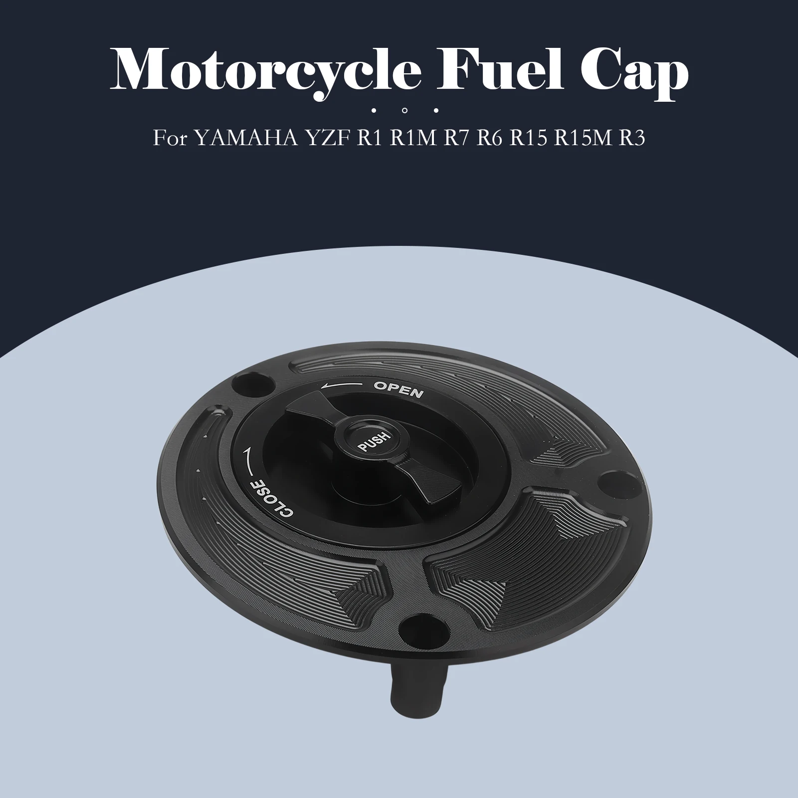 For YAMAHA YZF R1 R1M R7 R6 R15 R15M R3 Fuel Gas Tank Cover Motorcycle Accessories Quick Release Rotate Aluminum Oil Cap Racing