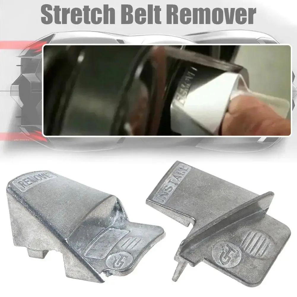 2pc Professional Ribbed Drive Belt Remover Installer Tool Set Zinc Alloy Stretch Aux Belt Replacement Car Truck Repair Accessory