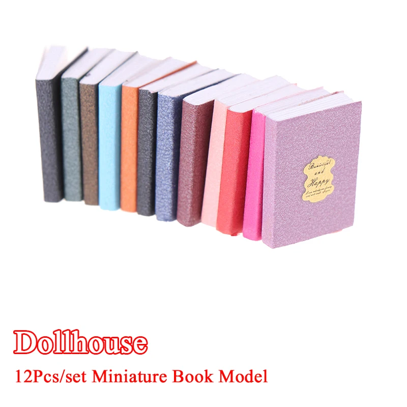 

12 шт./компл. 1:12 кукольный домик миниатюрная модель книги блокнот кукольный дом исследование декор