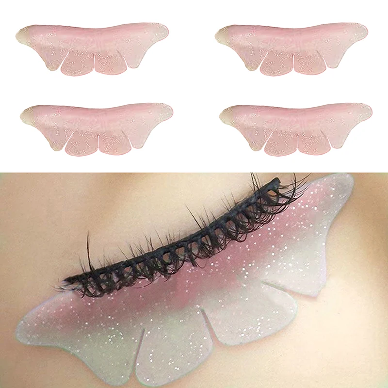 Boucliers de levage de cils papillon à paillettes en Silicone, tampons de permanente de cils, tiges de levage de cils 3D, accessoires de recourbe-cils, outil applicateur