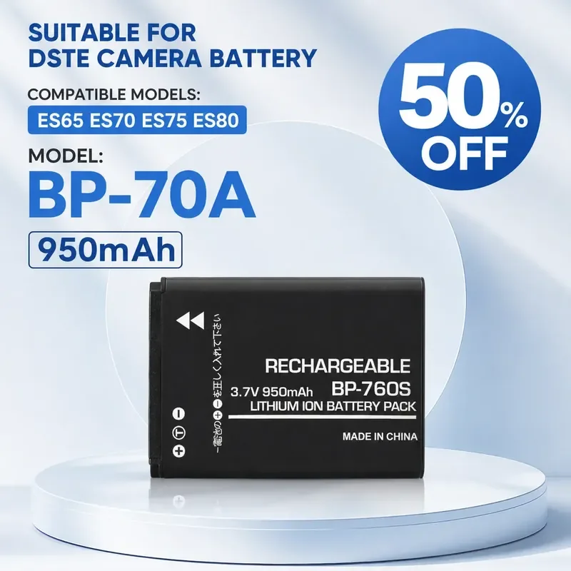 

For Thyssen DSTE ES65 ES70 ES75 ES80 Camera BP-70A Battery with Full 950 mAh Capacity