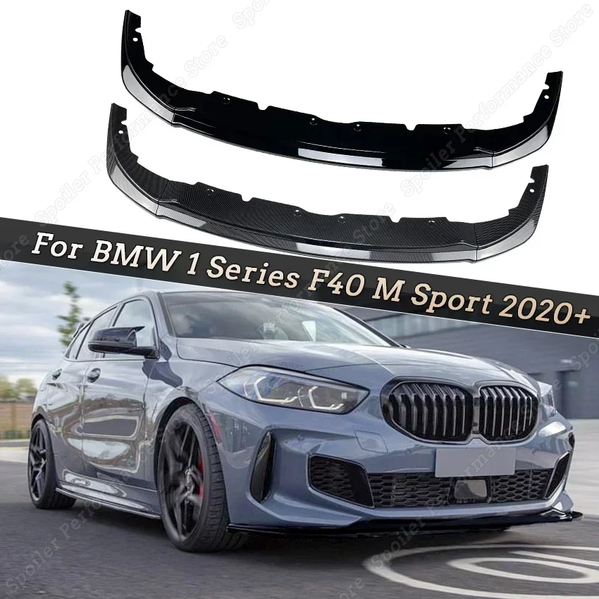 For BMW 1Series F40 M Sport Front Bumper Splitter Lip Diffuser Spoiler Protector Cover Guard Deflector 118i 120i 128ti 2020-2023