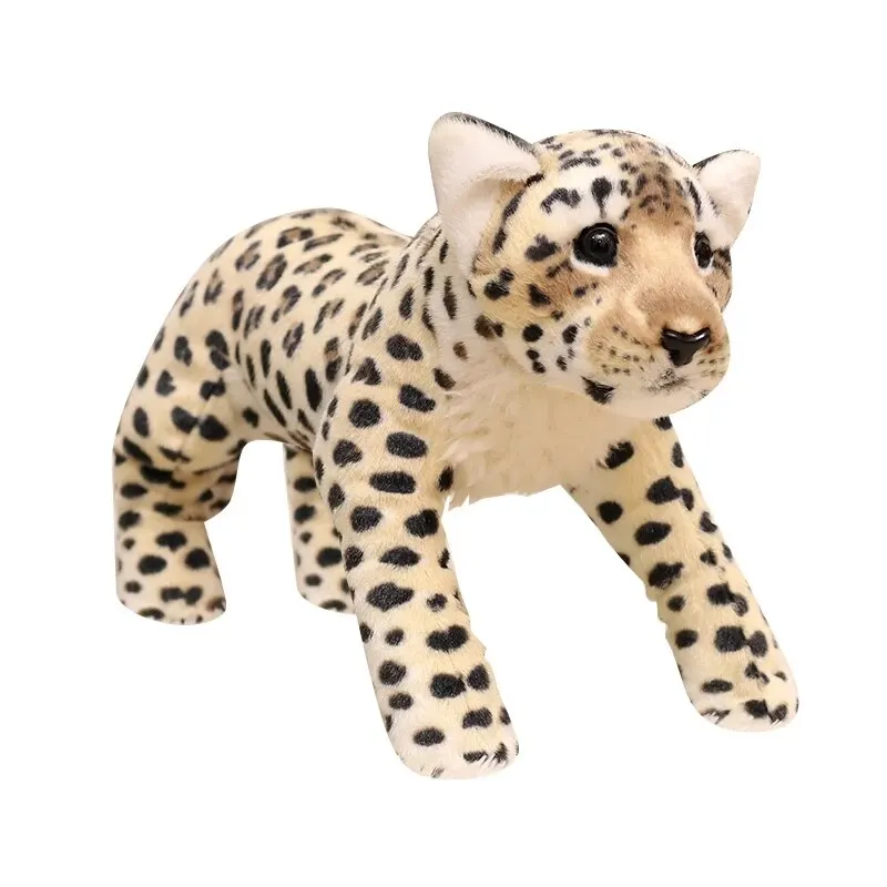 Simulation Tiger Lion Leopard Plush Toys Stuffed Cute Real Life Animals Dolls Soft Pillow Home Decoration Creative Gifts