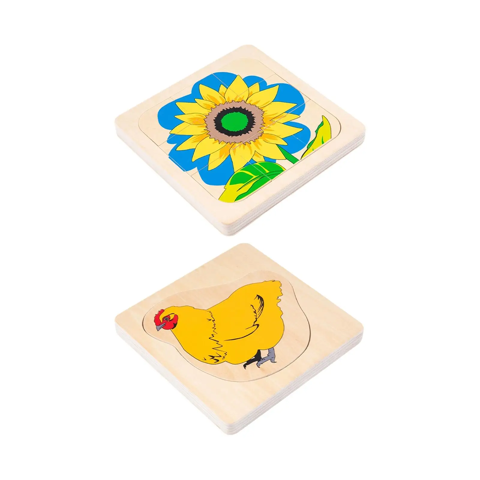 Learning Puzzle for Kids Wooden Multi Layer Jigsaw Puzzle for Children Ages 4 to 8 Educational Skill Building Toy
