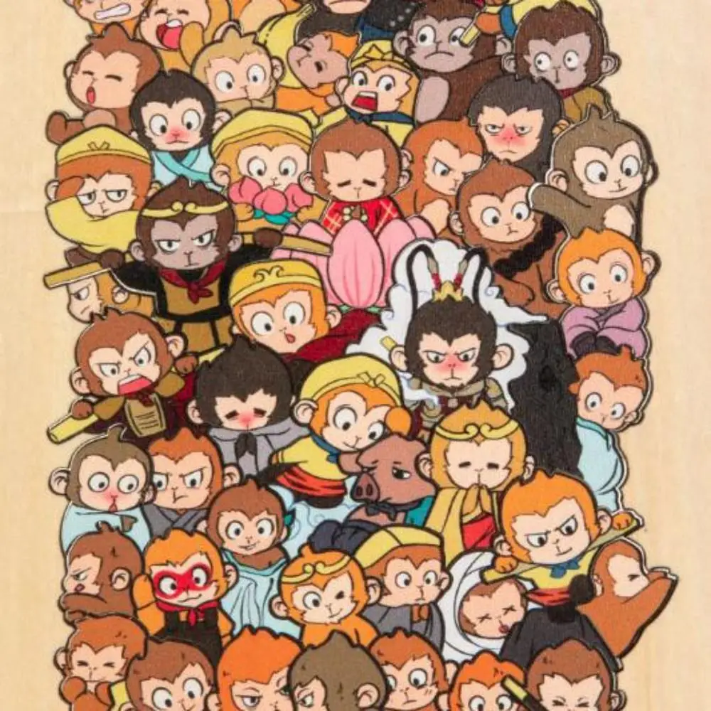 

Irregular Shaped Wooden Wukong Jigsaw Puzzles Brain Teaser Irregular Snack Stacked Shape Puzzles Cartoon Challenging