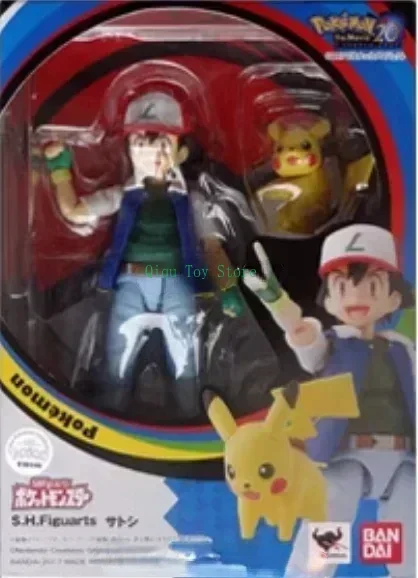 بانداي الأصلي البوكيمون S.H.Figuarts SHF الرماد كيتشوم بيكاتشو جيسي جيمس ميوث أنيمي عمل أرقام لعب للأطفال هدية