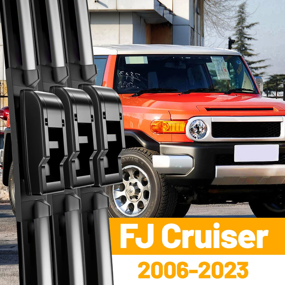 Wiper 3Pcs Front Wiper Blades Set For Toyota FJ Cruiser 2006 - 2023 Windshield Windscreen Window Rain Brushes 14\