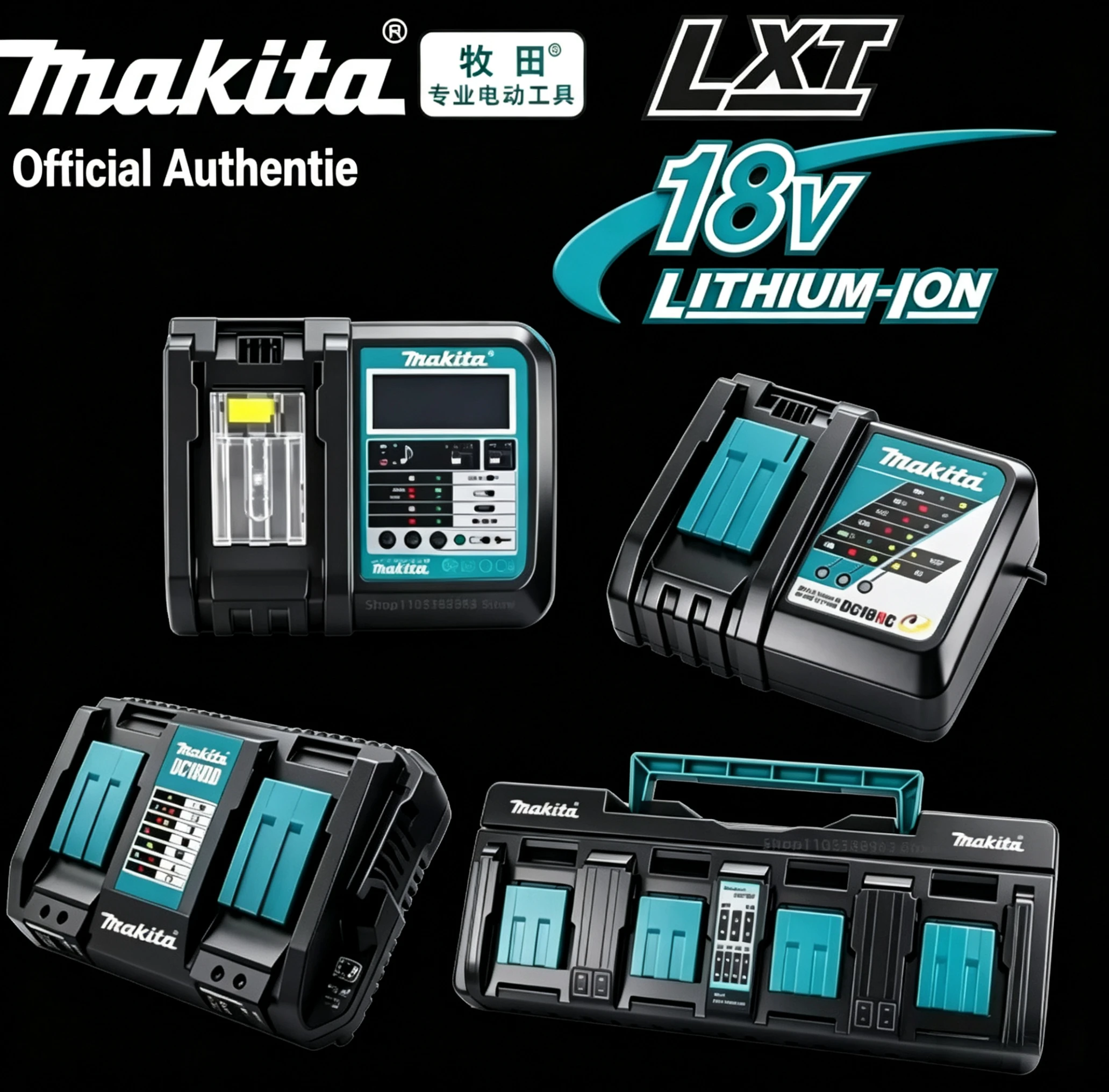 

AY18RD 18V Dual Charger For Makita BL1830 BL1415 BL1430 BL1840 BL1850 BL1860 14.4V-18V Li-ion Battery Replacement 3A Charger