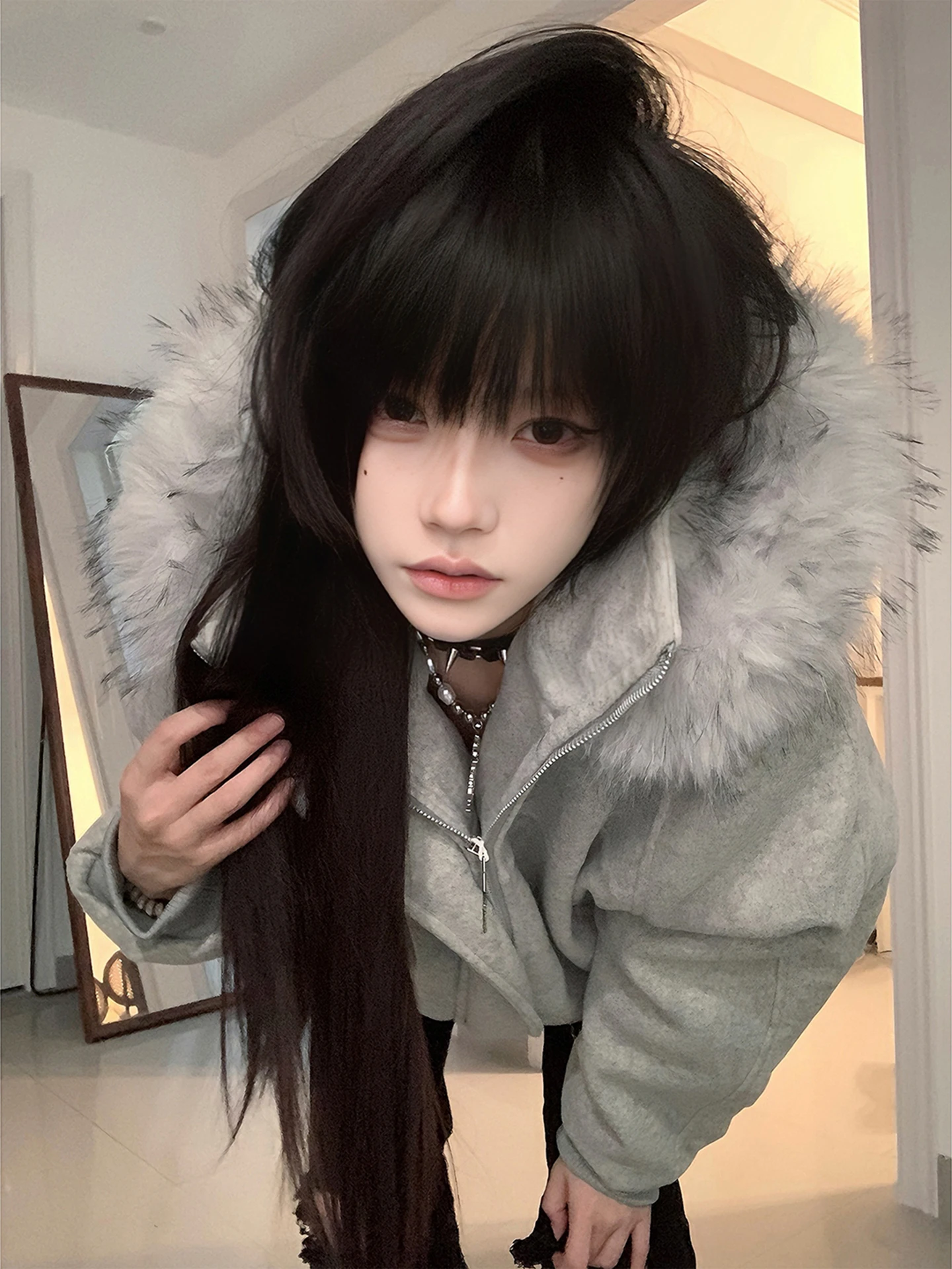 

Утепленное шерстяное пальто унисекс с меховым воротником Mountain Eagle, хлопковая куртка для пар, теплая зимняя верхняя одежда