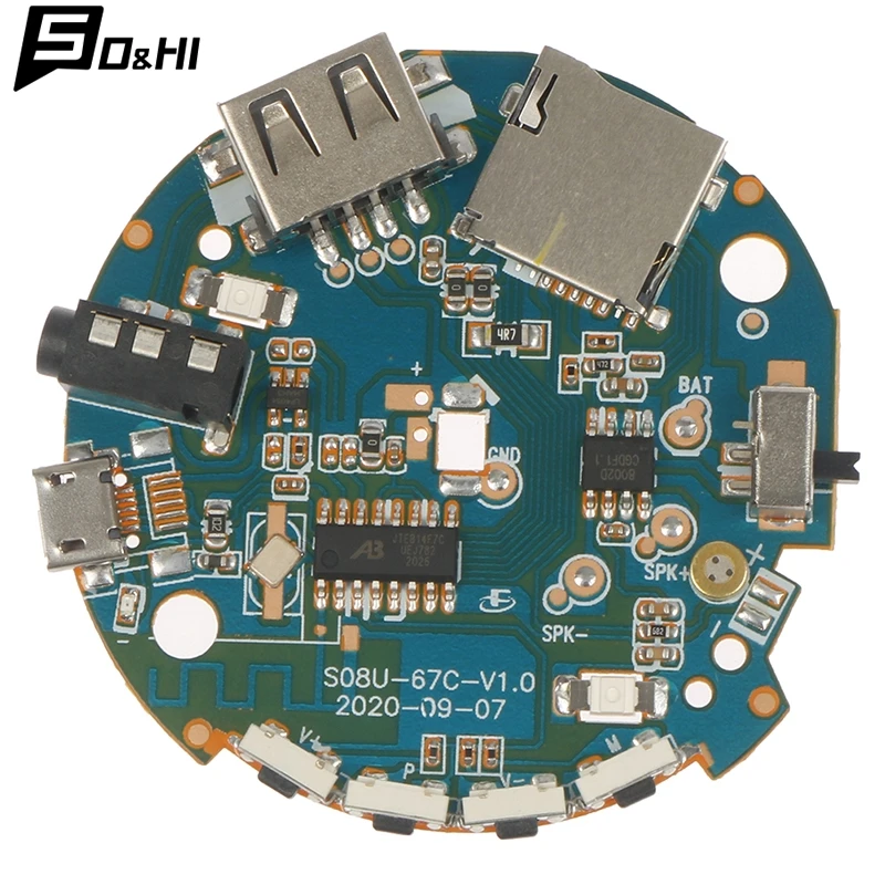 3.7-5V Multifunction Bluetooth Receiver Audio Amplifier Board MP3 Decoder Bluetooth Column Board Sound Amplifier Board