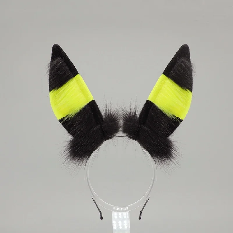 New Handmade Halloween Subculture Animal Fox  Ear Monthly Simulated Furry Fox Ear Hairband  Realistic Tail Set Cosplay Props