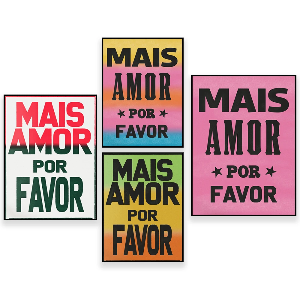 

Brazil Art, Brazilian Art Print, Mais Amor Por Favor, Neon Poster, Affiche Street Art