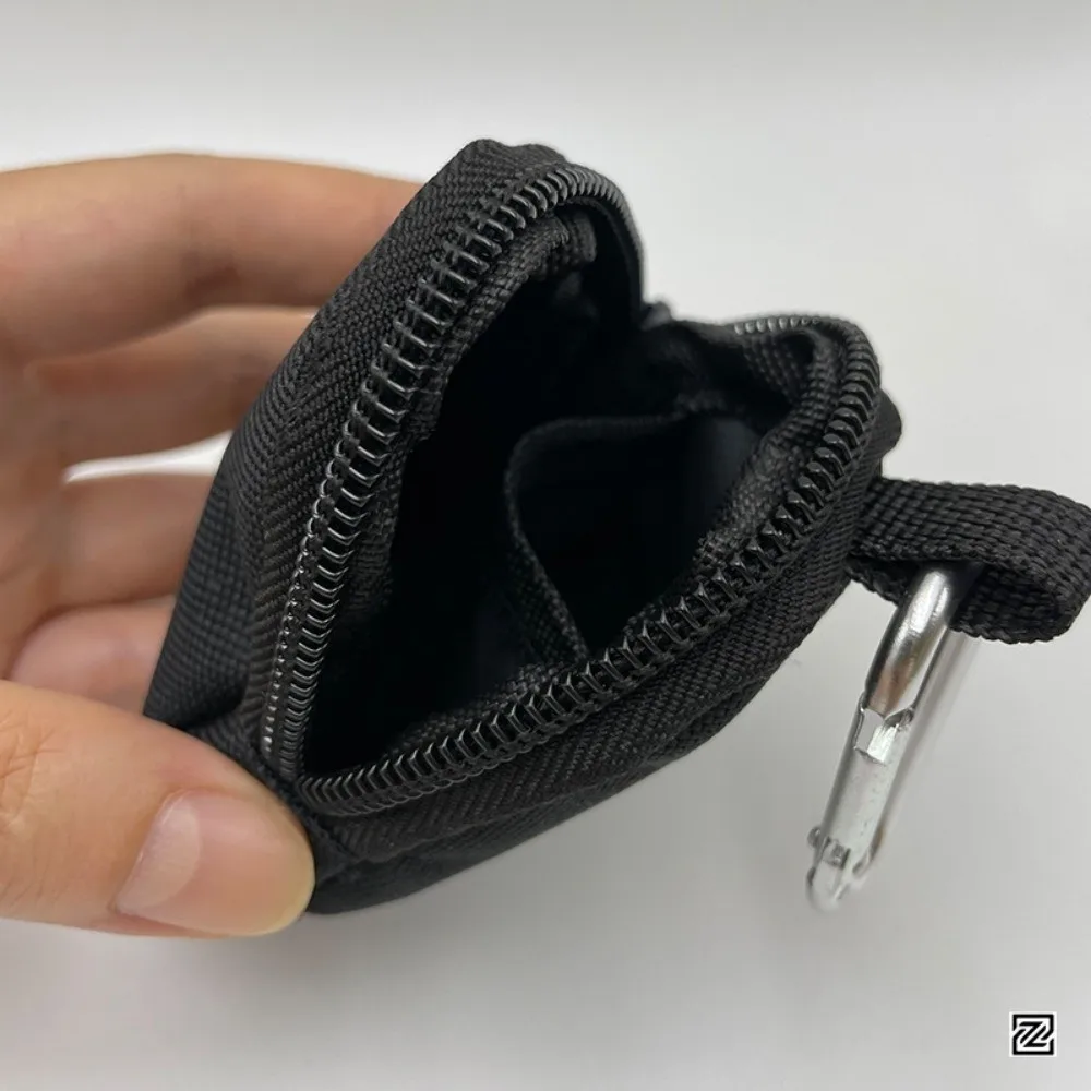 New Mini Keychain Pouch Solid Color Waterproof Coin Purse Coin Storage with Keyring Zipper Pocket Key Bag Men's Accessories