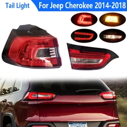 Car LED Tail Light For Jeep Cherokee 2014-2018 Rear Brake Taillight Lamp Fog Lamp 68102906AF 68102907AF 68102921AC 68102920AB