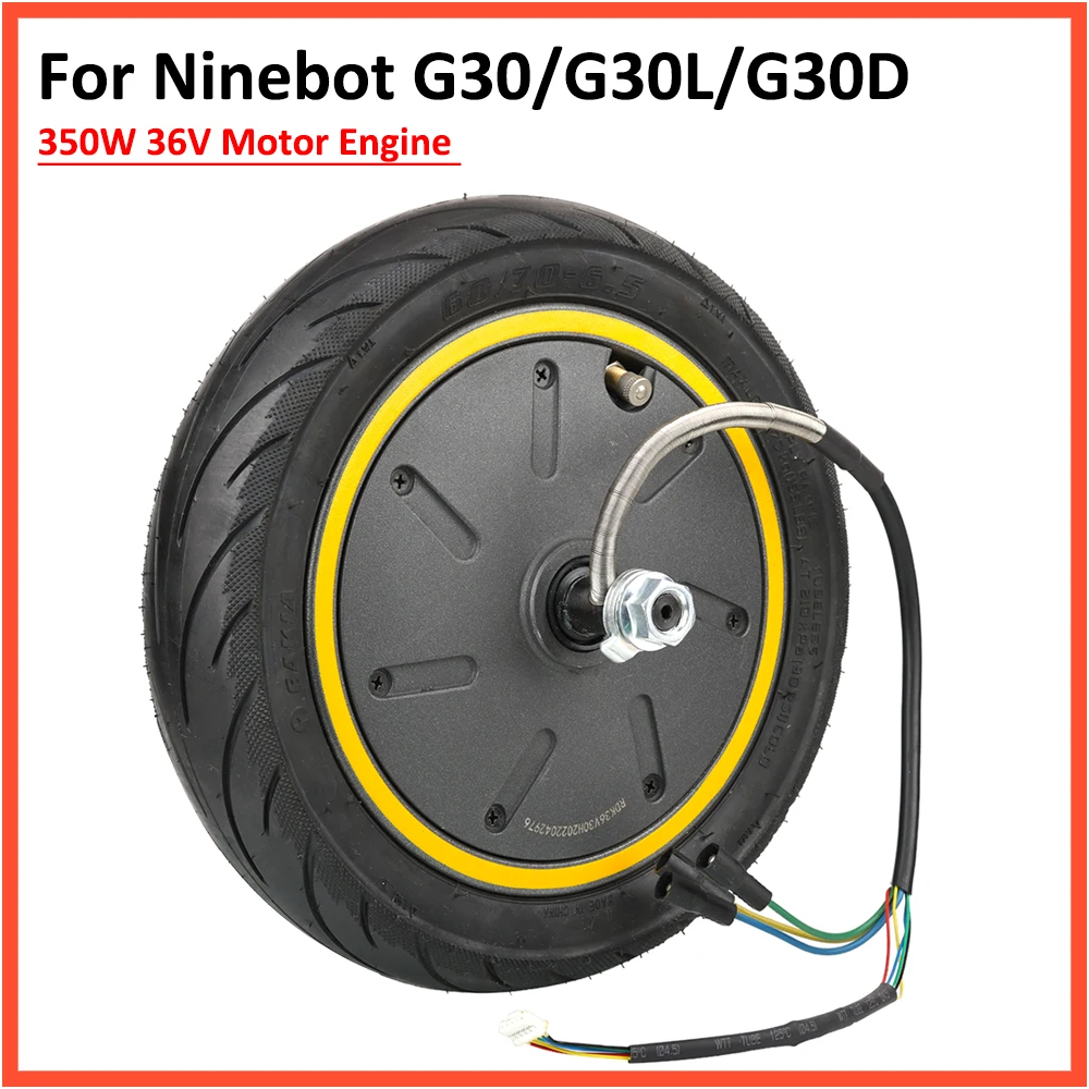 350W 36V Motor Wheel For Ninebot MAX G30 G30L G30D Electric Scooter Rear Driving 60/70-6.5 Wheel Tire Assembly Replacement Parts