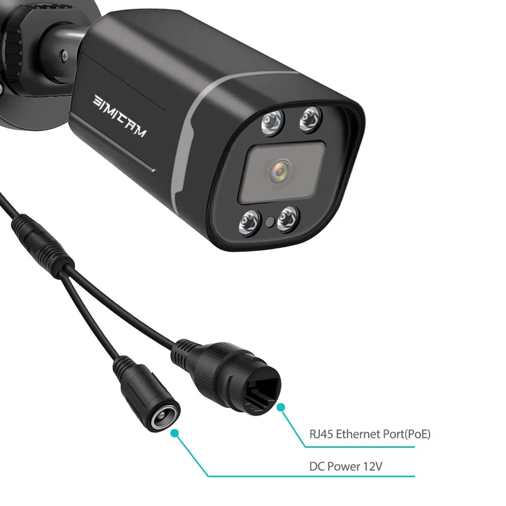 4k poe câmera de segurança ao ar livre indoor 4mp/5mp/8mp áudio visão noturna à prova dwaterproof água bala vigilância cctv câmera ip onvif para nvr