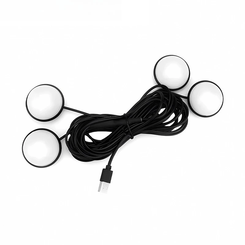 

Mini LED Car Foot Ambient Light USB 3 Colors Neon Mood Lighting for Universal Car Interior Atmosphere Lamp